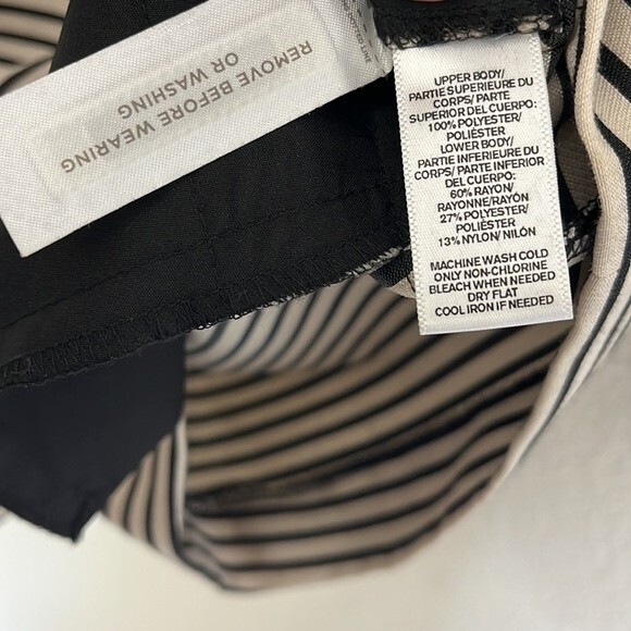 Ann Taylor LOFT Striped Black & White Long Sleeve Romper 0P - Picture 11 of 11
